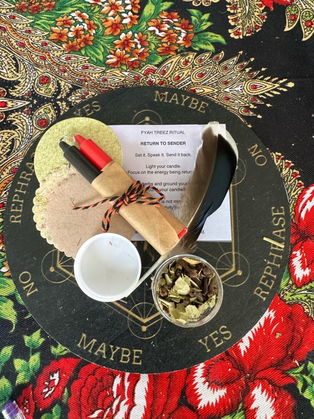 Return to Sender Ritual Kit | Protection & Reversal Spell | Energy Clearing Set